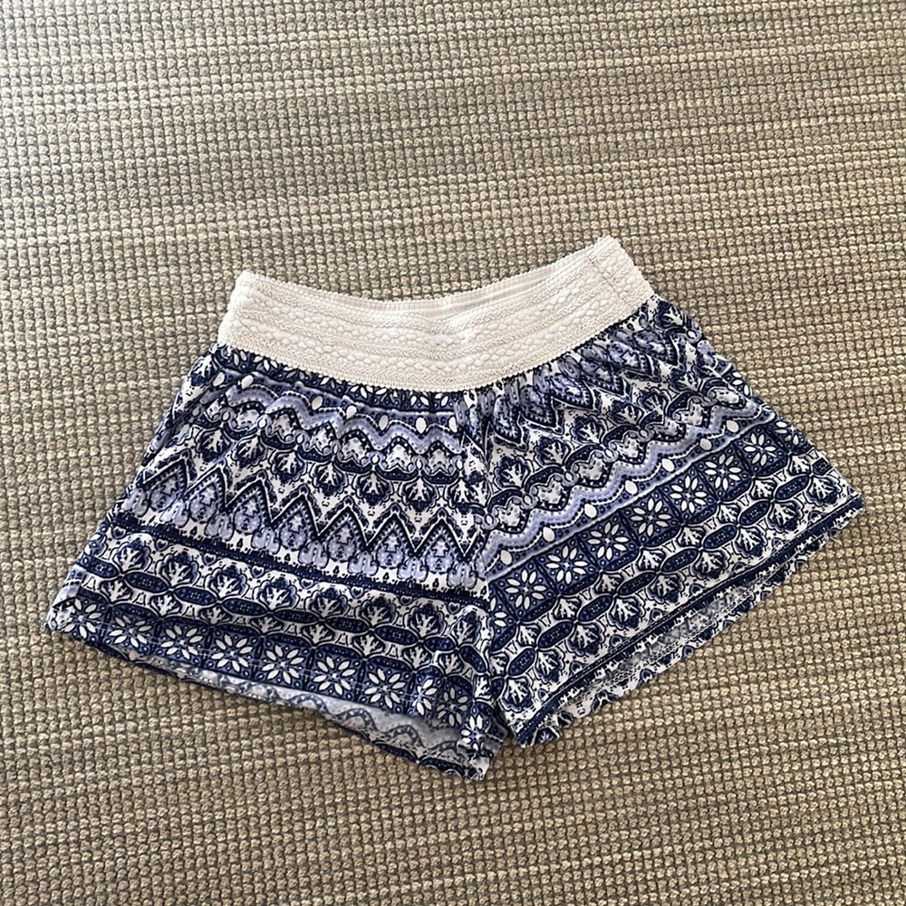 Pinc Premium Blue Patterned Shorts